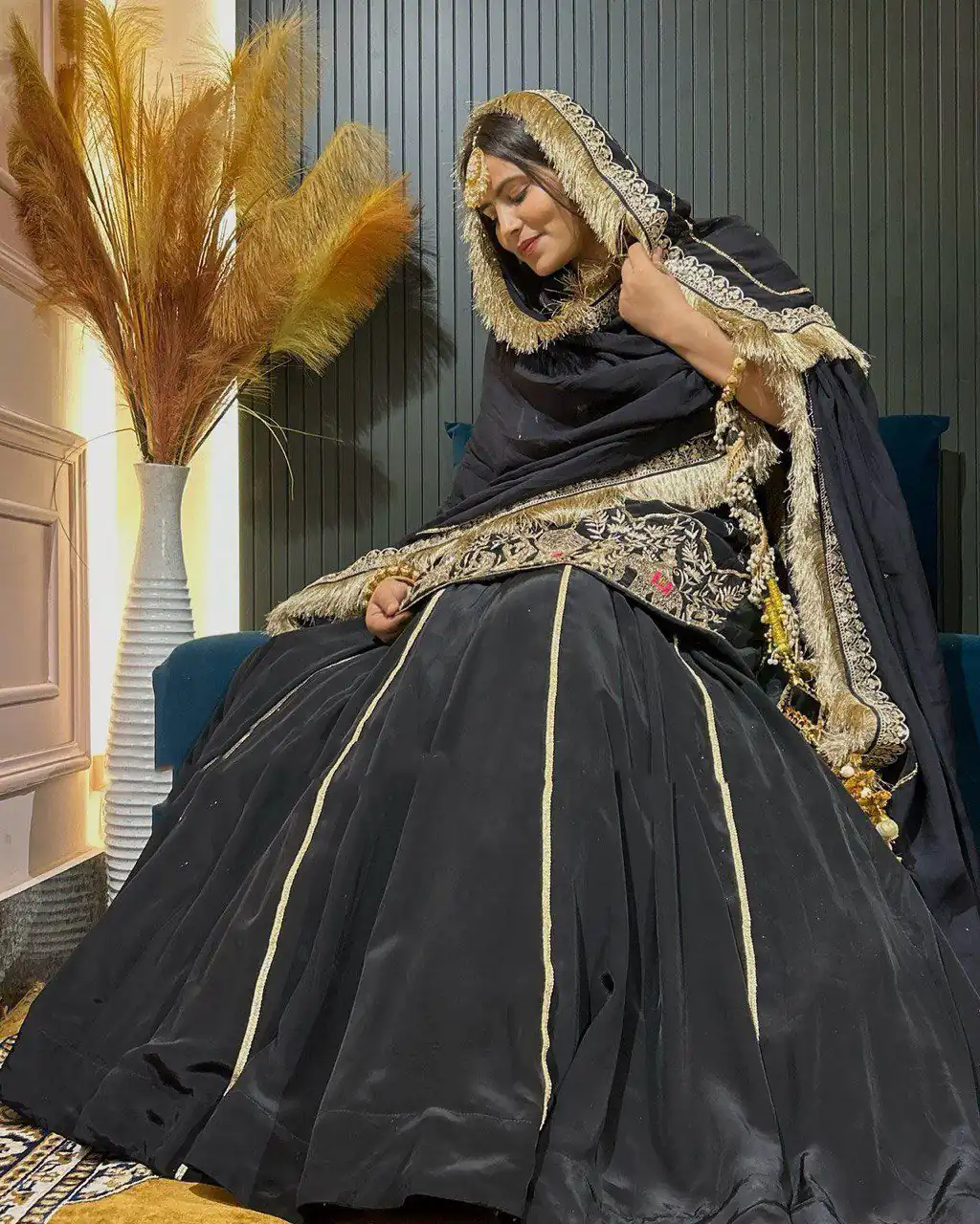 Black Natural Crep Silk Bead Lace Work Salwar Suit | Jump Suits, Salwar suit, Casual Suits, Creative suits, Designer Suits, Palazzo Suits, Party Wear Suits, Patiala Suits, Straight Suits