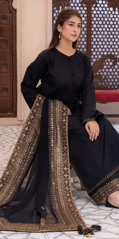 Black Natural Crep Silk With Embroider Salwar Suit | Jump Suits, Salwar suit, Casual Suits, Creative suits, Designer Suits, Palazzo Suits, Party Wear Suits, Patiala Suits, Straight Suits
