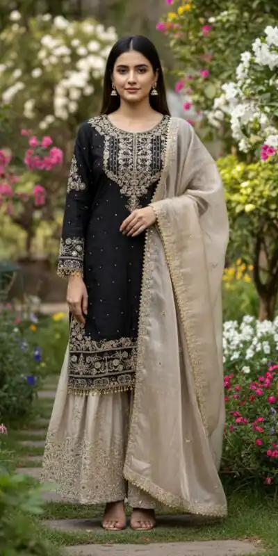 Black Organza Silk Embroidery Lace Work Salwar Suit | Jump Suits, Salwar suit, Casual Suits, Creative suits, Designer Suits, Palazzo Suits, Party Wear Suits, Patiala Suits, Straight Suits
