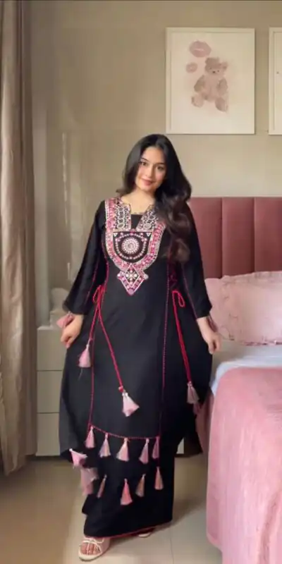 Black Rayon Thread With Real Mirror Work Salwar Suit | Jump Suits, Salwar suit, Casual Suits, Creative suits, Designer Suits, Palazzo Suits, Party Wear Suits, Patiala Suits, Straight Suits