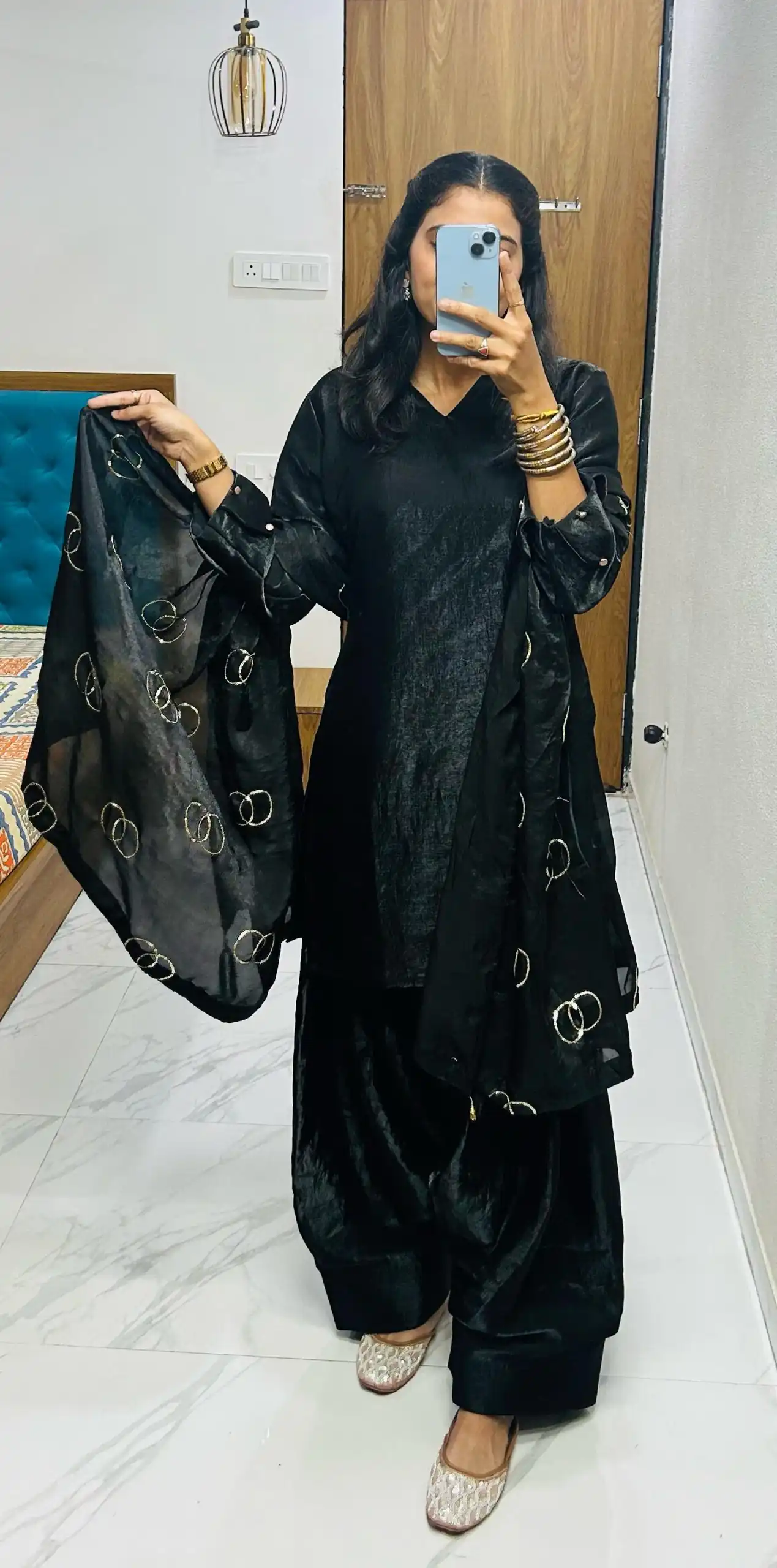 Black Silk Salwar Suit | Jump Suits, Salwar suit, Casual Suits, Creative suits, Designer Suits, Palazzo Suits, Party Wear Suits, Patiala Suits, Straight Suits