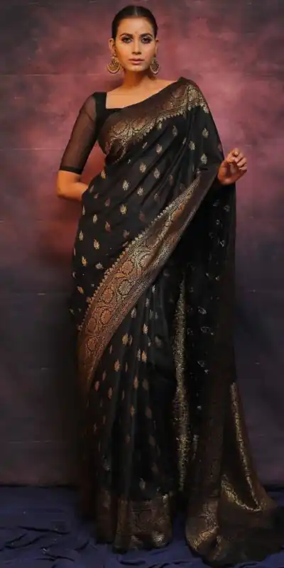 Black Soft Lichi Silk Lace Border Lace Work Saree | Sarees, Bollywood Sarees, Creative Sarees, Designer Sarees, Embroidered Sarees, Ethnic Saree, Modern Digital sarees, Party Wear Sarees