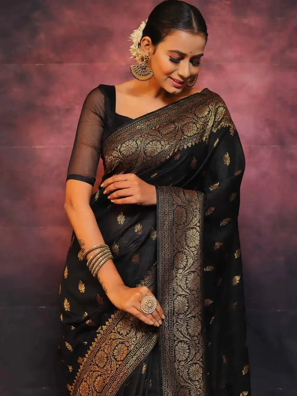 Black Soft Lichi Silk Lace Border Lace Work Saree | Sarees, Bollywood Sarees, Creative Sarees, Designer Sarees, Embroidered Sarees, Ethnic Saree, Modern Digital sarees, Party Wear Sarees