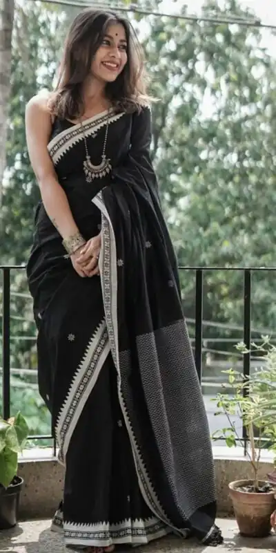 Black Soft Lilan Slab Weaving Work Saree | Sarees, Bollywood Sarees, Creative Sarees, Designer Sarees, Embroidered Sarees, Ethnic Saree, Modern Digital sarees, Party Wear Sarees