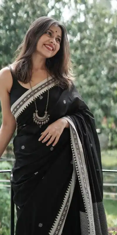 Black Soft Lilan Slab Weaving Work Saree | Sarees, Bollywood Sarees, Creative Sarees, Designer Sarees, Embroidered Sarees, Ethnic Saree, Modern Digital sarees, Party Wear Sarees