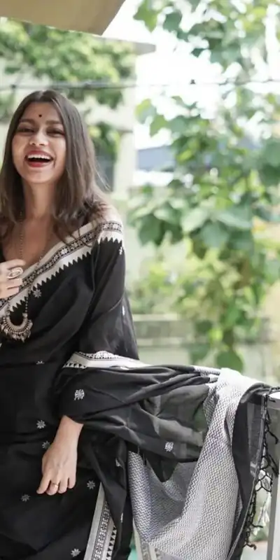 Black Soft Lilan Slab Weaving Work Saree | Sarees, Bollywood Sarees, Creative Sarees, Designer Sarees, Embroidered Sarees, Ethnic Saree, Modern Digital sarees, Party Wear Sarees