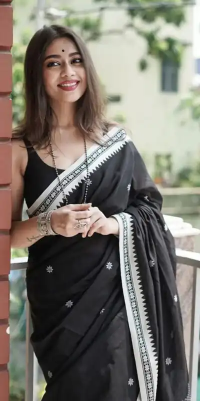 Black Soft Lilan Slab Weaving Work Saree | Sarees, Bollywood Sarees, Creative Sarees, Designer Sarees, Embroidered Sarees, Ethnic Saree, Modern Digital sarees, Party Wear Sarees