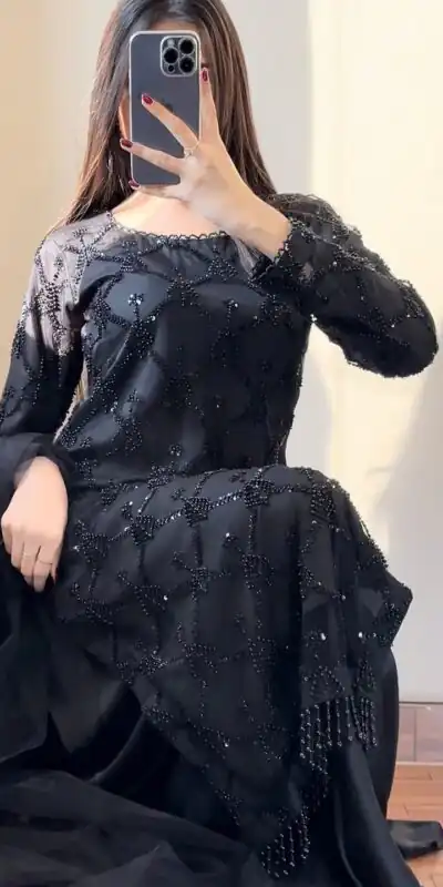 Black Soft Net Lace Embroidery Work Salwar Suit | Jump Suits, Salwar suit, Casual Suits, Creative suits, Designer Suits, Palazzo Suits, Party Wear Suits, Patiala Suits, Straight Suits
