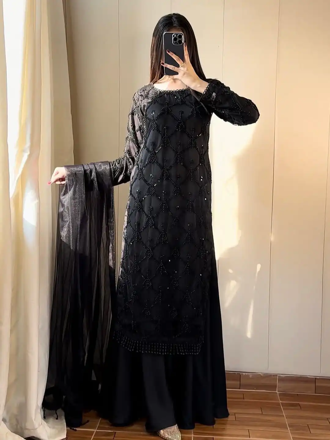 Black Soft Net Lace Embroidery Work Salwar Suit | Jump Suits, Salwar suit, Casual Suits, Creative suits, Designer Suits, Palazzo Suits, Party Wear Suits, Patiala Suits, Straight Suits
