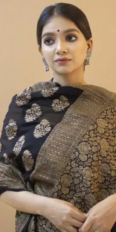 Black Soft Silk Jacquard All Over Saree | Sarees, Bollywood Sarees, Creative Sarees, Designer Sarees, Embroidered Sarees, Ethnic Saree, Modern Digital sarees, Party Wear Sarees