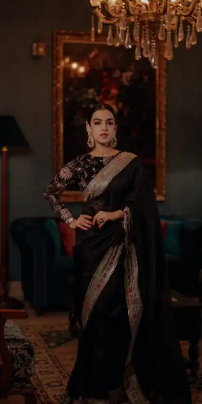Black Space Silk With Multi Color Sequins Work Saree | Sarees, Bollywood Sarees, Creative Sarees, Designer Sarees, Embroidered Sarees, Ethnic Saree, Modern Digital sarees, Party Wear Sarees