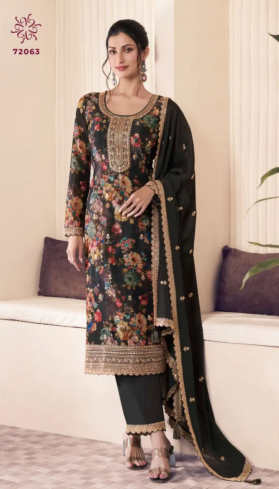 Black Vichitra Digital Print Embroidery Work Salwar Suit | Jump Suits, Salwar suit, Casual Suits, Creative suits, Designer Suits, Palazzo Suits, Party Wear Suits, Patiala Suits, Straight Suits