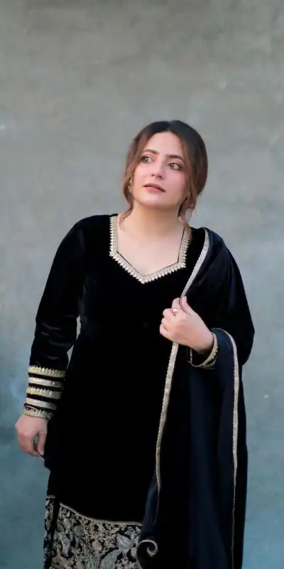 Black Viscose Velvet with Embroidery Salwar Suit | Lehenga, Bollywood Lehenga, Creative Lehenga, Designer Lehenga, Embroidered Lehenga, Party Wear Lehenga