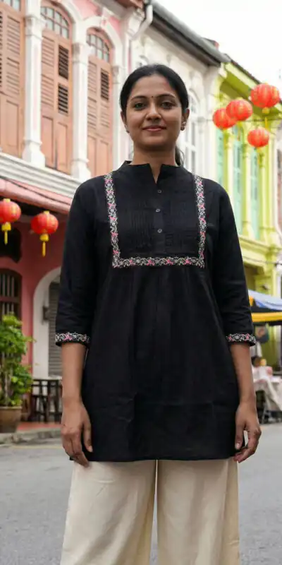 Block Rayon Multi Embroidery Work Kurti | Kurti, Bollywood Kurti, Creative Kurtis, Designer Kurti, Party Wear Kurti, Selfie Kurti