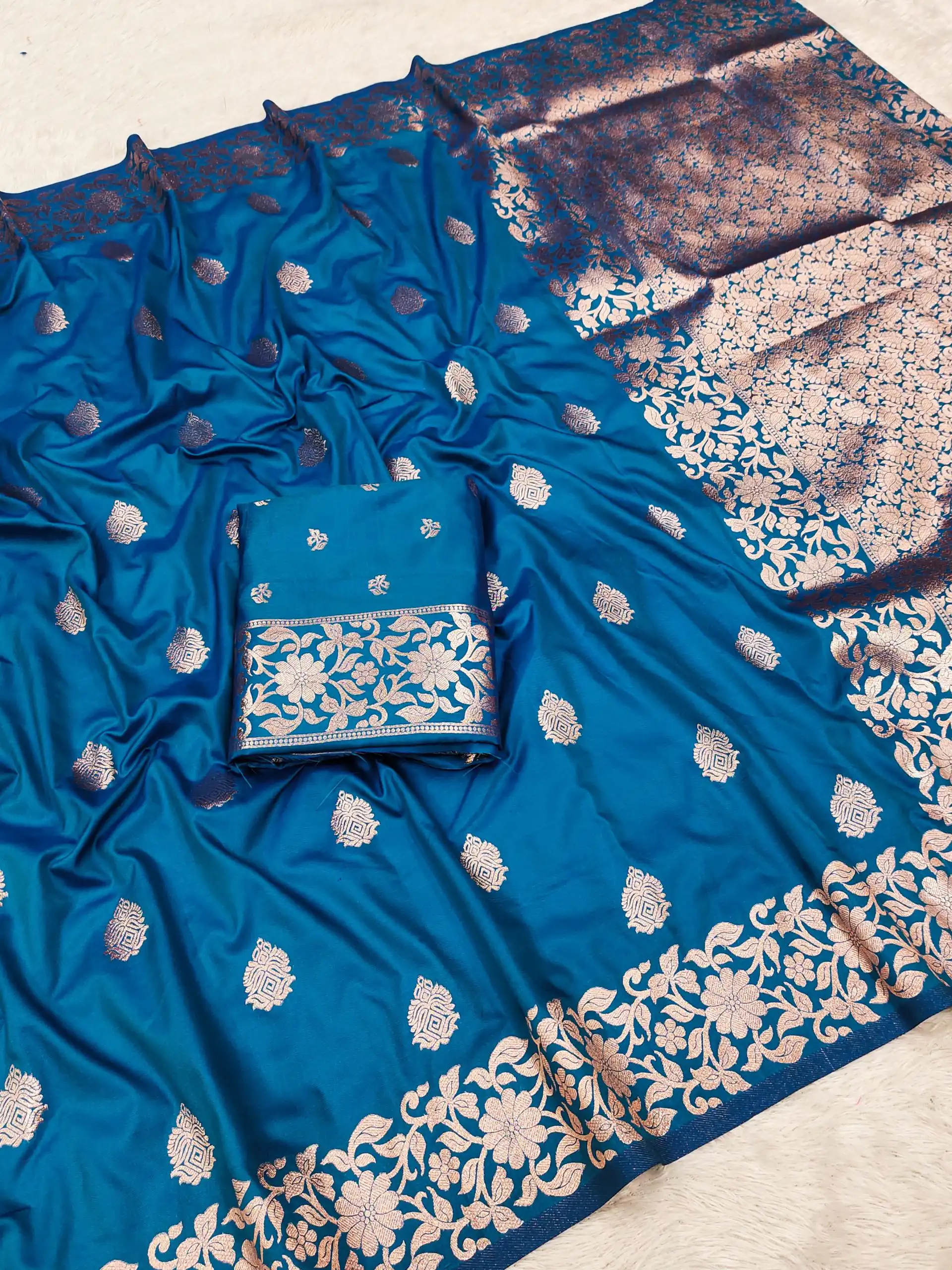 Blue Banarasi Silk Lace Zari Work Saree | Sarees, Bollywood Sarees, Creative Sarees, Designer Sarees, Embroidered Sarees, Ethnic Saree, Modern Digital sarees, Party Wear Sarees