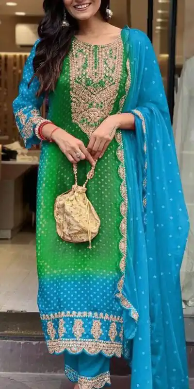Blue Chinoon Silk Embroidery Work Salwar Suit | Jump Suits, Tops & Bottoms, Track Suits, Salwar suit, Casual Suits, Creative suits, Designer Suits, Palazzo Suits, Party Wear Suits, Patiala Suits, Straight Suits, Trendy Wear