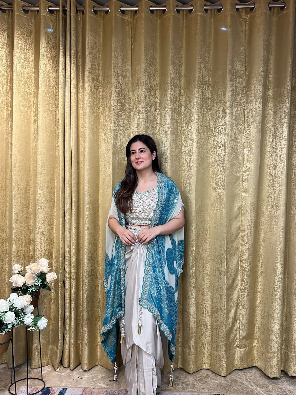 Blue Crap Silk Embroidery Mirror Work Dhoti Suit | Jump Suits, Salwar suit, Casual Suits, Creative suits, Designer Suits, Palazzo Suits, Party Wear Suits, Patiala Suits, Straight Suits