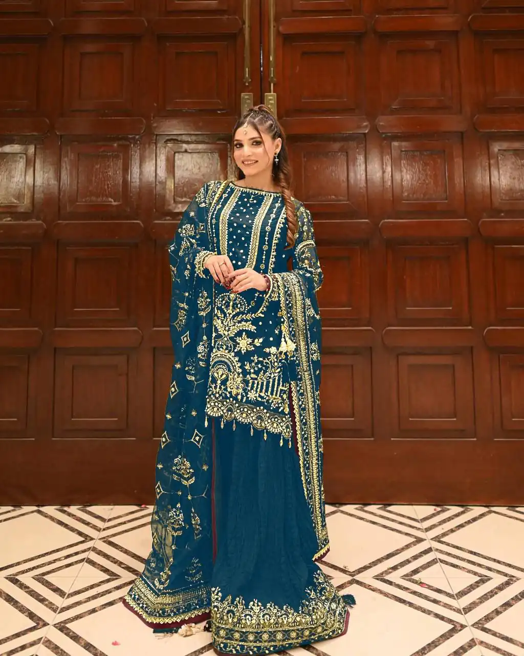 Blue Crush Georgette Sequence Work Salwar Suit | Jump Suits, Salwar suit, Casual Suits, Creative suits, Designer Suits, Palazzo Suits, Party Wear Suits, Patiala Suits, Straight Suits