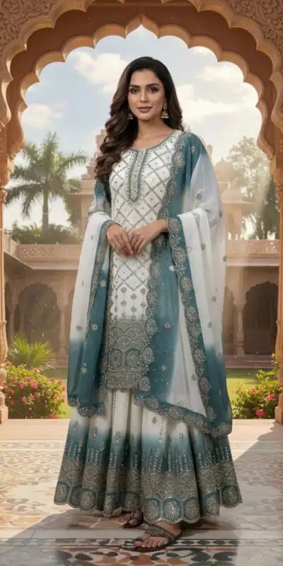 Blue Dual Star Georgette Sequence Work Salwar Suit | Jump Suits, Salwar suit, Casual Suits, Creative suits, Designer Suits, Palazzo Suits, Party Wear Suits, Patiala Suits, Straight Suits