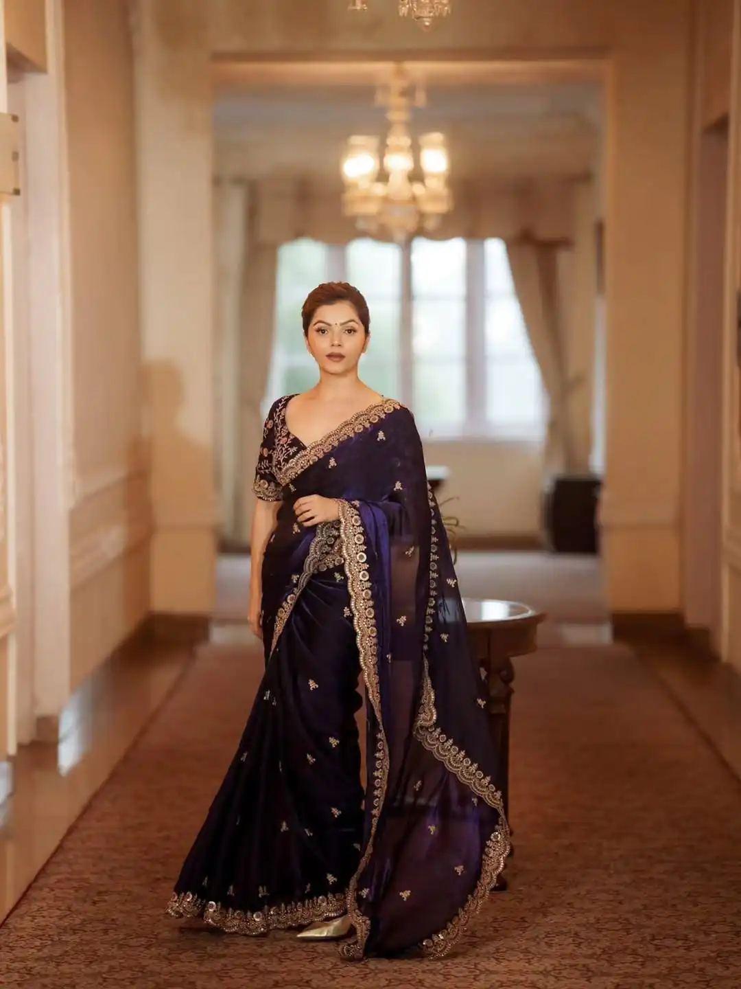 Blue Fandy Satin Silk Zari Work Saree | Sarees, Bollywood Sarees, Creative Sarees, Designer Sarees, Embroidered Sarees, Ethnic Saree, Modern Digital sarees, Party Wear Sarees