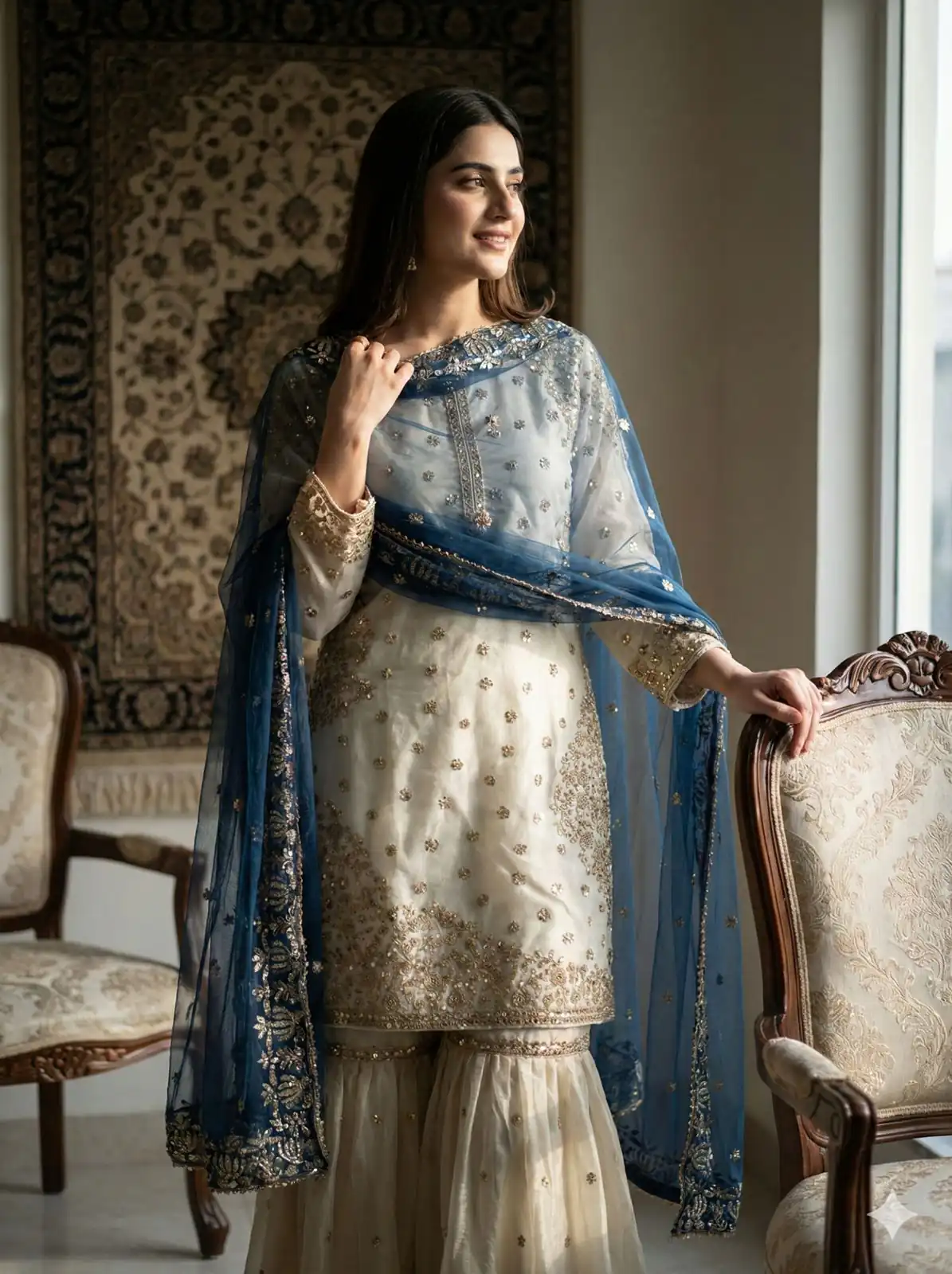 Blue Fendy Silk Embroider Work Salwar Suit | Jump Suits, Salwar suit, Casual Suits, Creative suits, Designer Suits, Palazzo Suits, Party Wear Suits, Patiala Suits, Straight Suits