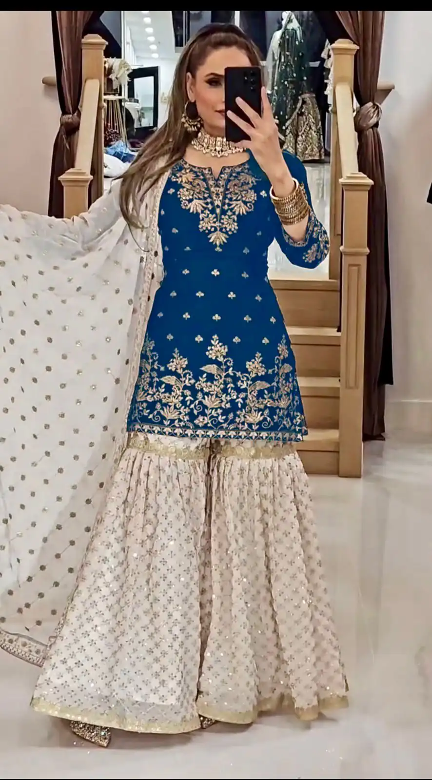 Blue Fox Georgette Embroidery Lace Work Salwar Suit | Jump Suits, Tops & Bottoms, Track Suits, Salwar suit, Casual Suits, Creative suits, Designer Suits, Palazzo Suits, Party Wear Suits, Patiala Suits, Straight Suits, Trendy Wear