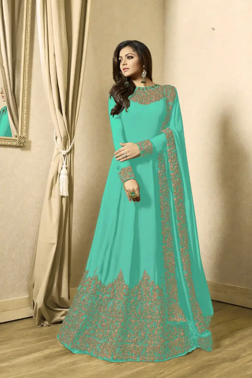 Blue Georgette Cording Sharara Suit | Jump Suits, Salwar suit, Casual Suits, Creative suits, Designer Suits, Palazzo Suits, Party Wear Suits, Patiala Suits, Straight Suits