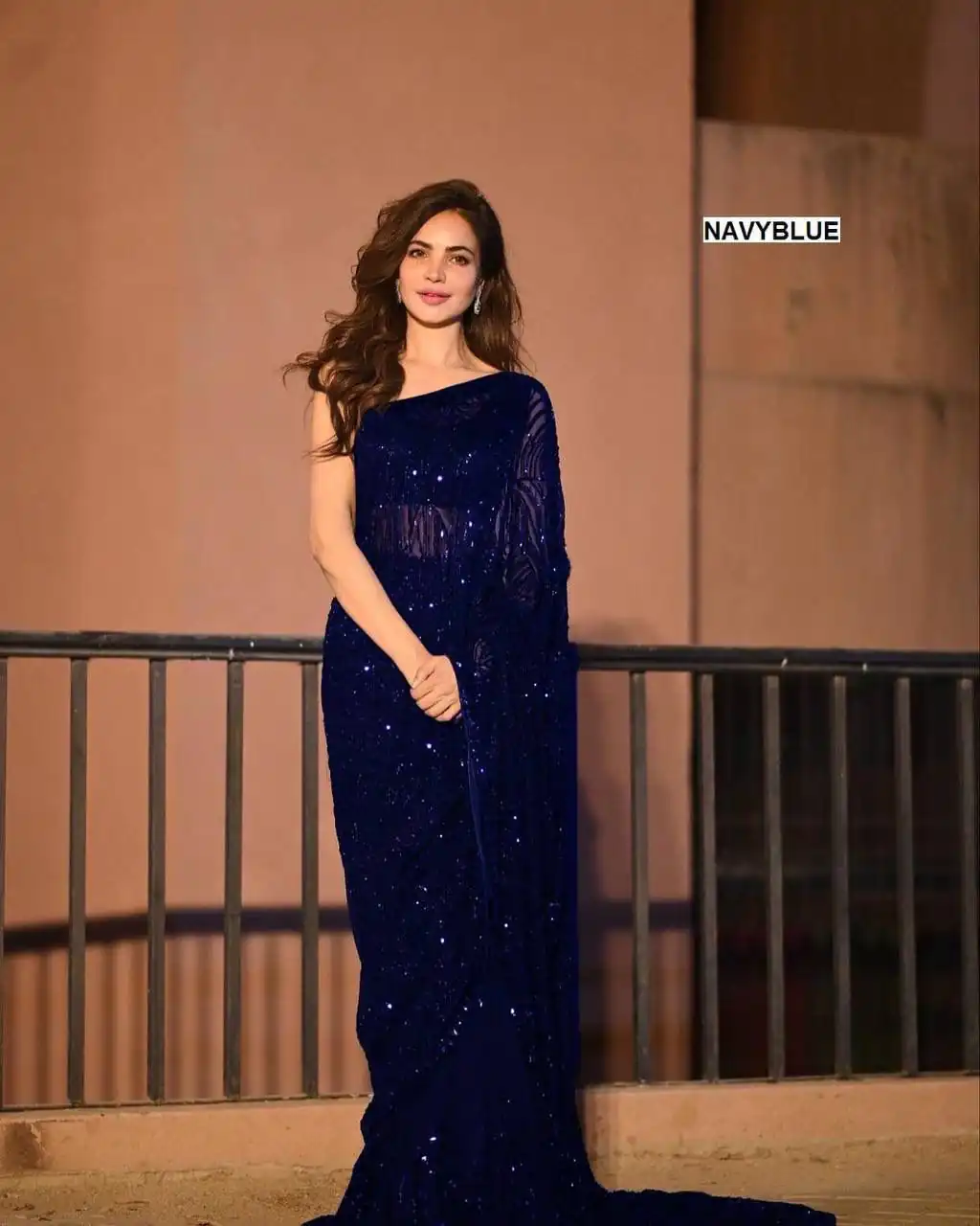 Blue Georgette Embroidered Sequin Saree | Sarees, Bollywood Sarees, Creative Sarees, Designer Sarees, Embroidered Sarees, Ethnic Saree, Modern Digital sarees, Party Wear Sarees