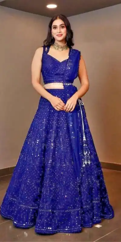 Blue Georgette Embroidery Work Lehenga Choli | Lehenga, Bollywood Lehenga, Creative Lehenga, Designer Lehenga, Embroidered Lehenga, Party Wear Lehenga