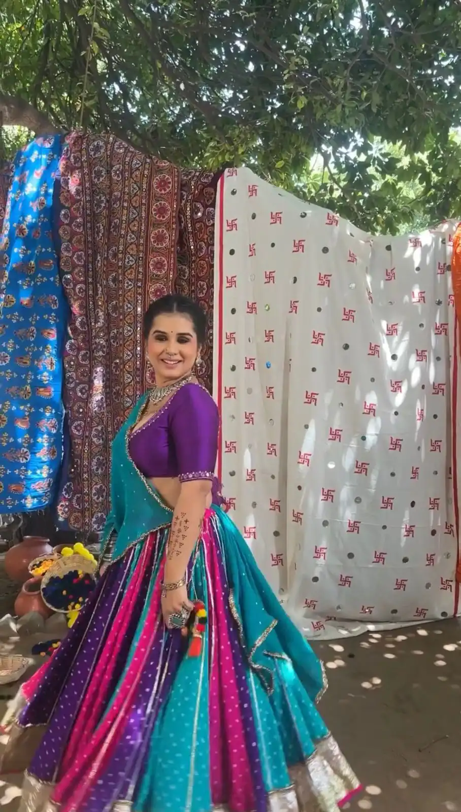 Blue Georgette Mirror Lace Khadi Print Lehenga Choli | Lehenga, Bollywood Lehenga, Creative Lehenga, Designer Lehenga, Embroidered Lehenga, Party Wear Lehenga