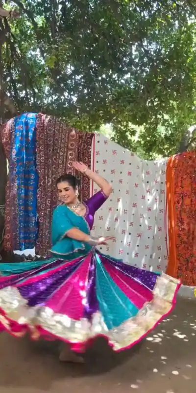 Blue Georgette Mirror Lace Khadi Print Lehenga Choli | Lehenga, Bollywood Lehenga, Creative Lehenga, Designer Lehenga, Embroidered Lehenga, Party Wear Lehenga