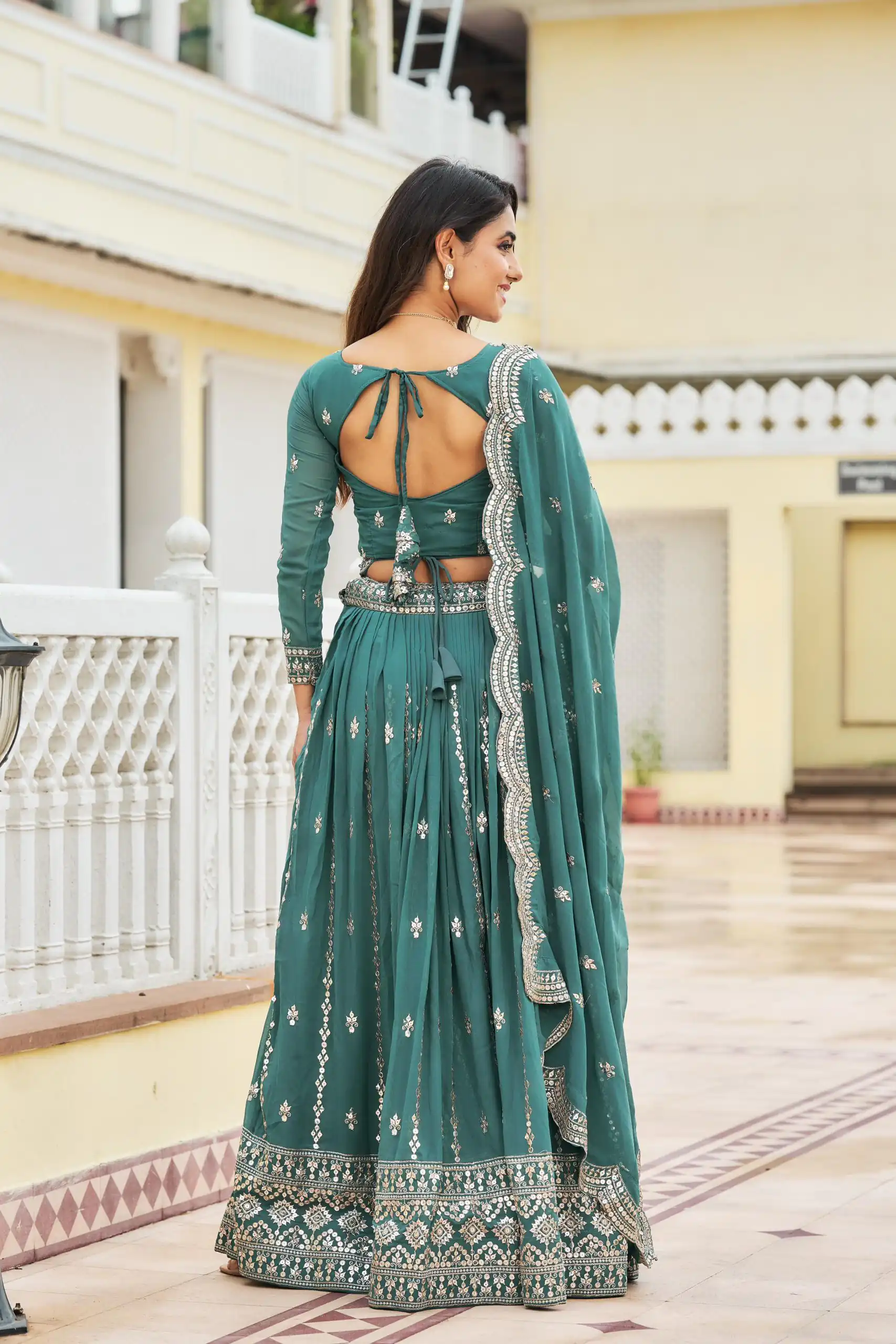 Blue Georgette Sequence Work Lehenga Choli | Lehenga, Bollywood Lehenga, Creative Lehenga, Designer Lehenga, Embroidered Lehenga, Party Wear Lehenga