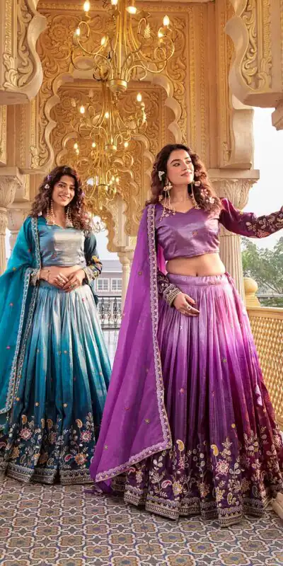 Blue Gold Crush Embroidery Work Lehenga Choli | Lehenga, Bollywood Lehenga, Creative Lehenga, Designer Lehenga, Embroidered Lehenga, Party Wear Lehenga