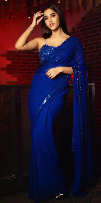 Blue Heavy Georgette Fancy Sequence Saree | Sarees, Bollywood Sarees, Creative Sarees, Designer Sarees, Ethnic Saree, Modern Digital sarees, Party Wear Sarees