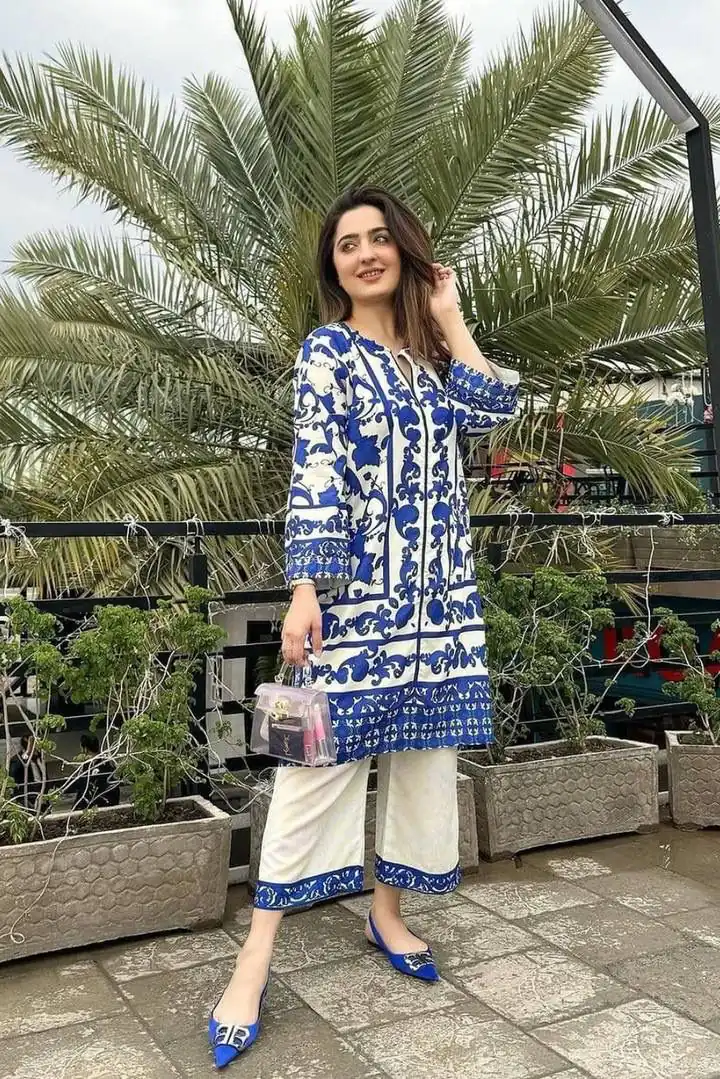Blue Natural Crape Digital Print Salwar Suit | Jump Suits, Salwar suit, Casual Suits, Creative suits, Designer Suits, Palazzo Suits, Party Wear Suits, Patiala Suits, Straight Suits