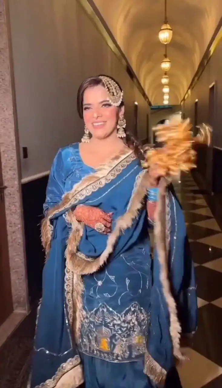 Blue Natural Crep Silk Bead Lace Work Salwar Suit | Jump Suits, Salwar suit, Casual Suits, Creative suits, Designer Suits, Palazzo Suits, Party Wear Suits, Patiala Suits, Straight Suits