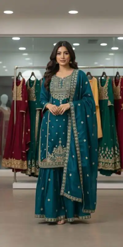 Blue Organza Sequence Work Salwar Suit | Jump Suits, Salwar suit, Casual Suits, Creative suits, Designer Suits, Palazzo Suits, Party Wear Suits, Patiala Suits, Straight Suits