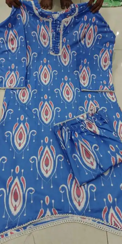 Blue Rayon Wood With Print Salwar Suit | Jump Suits, Salwar suit, Casual Suits, Creative suits, Designer Suits, Palazzo Suits, Party Wear Suits, Patiala Suits, Straight Suits