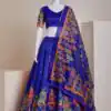 Blue Silk Embroidery Sequins Print Lehenga Choli | Lehenga, Bollywood Lehenga, Creative Lehenga, Designer Lehenga, Embroidered Lehenga, Party Wear Lehenga