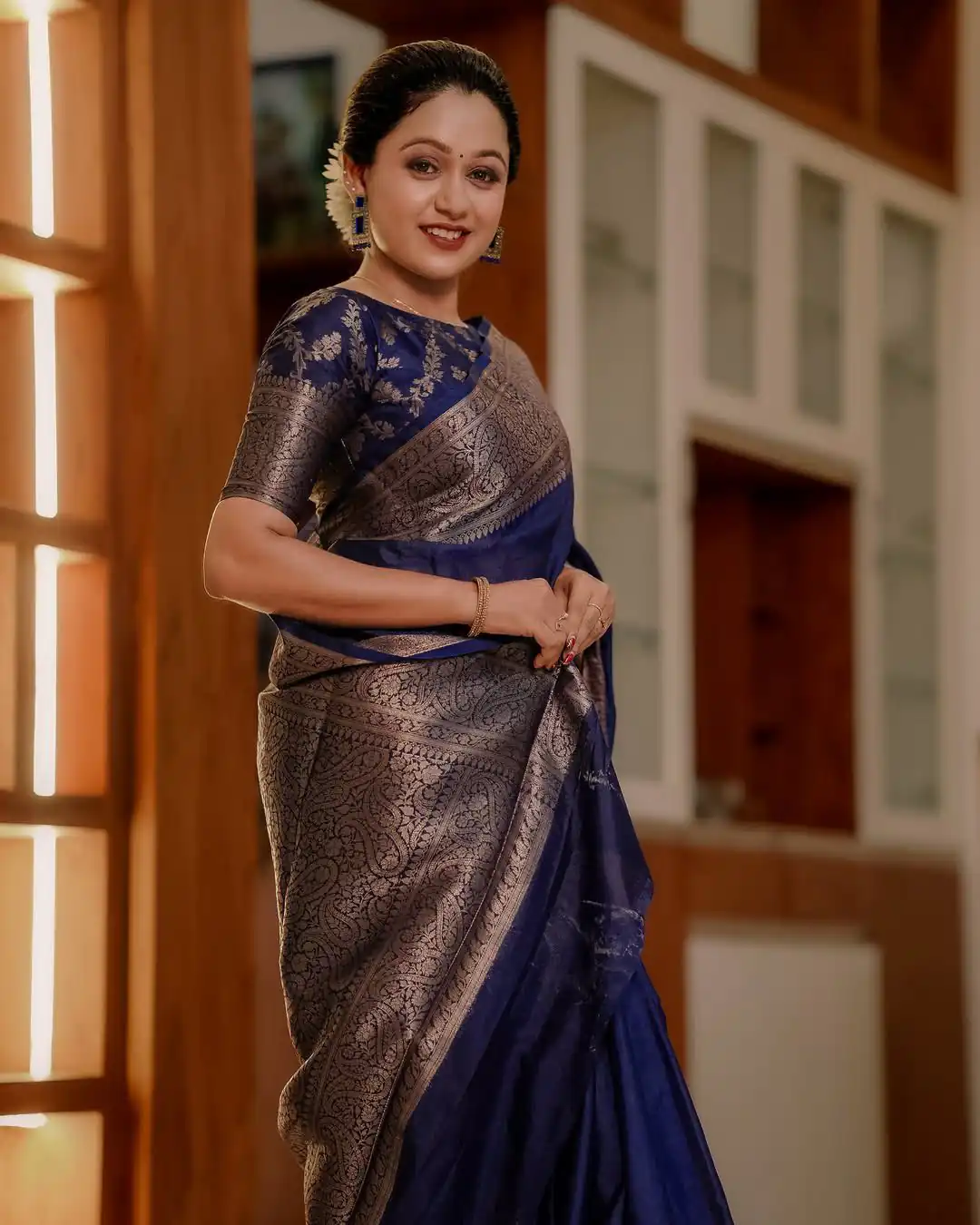 Blue Soft Lichi Silk Border Lace Work Saree | Sarees, Bollywood Sarees, Creative Sarees, Designer Sarees, Embroidered Sarees, Ethnic Saree, Modern Digital sarees, Party Wear Sarees