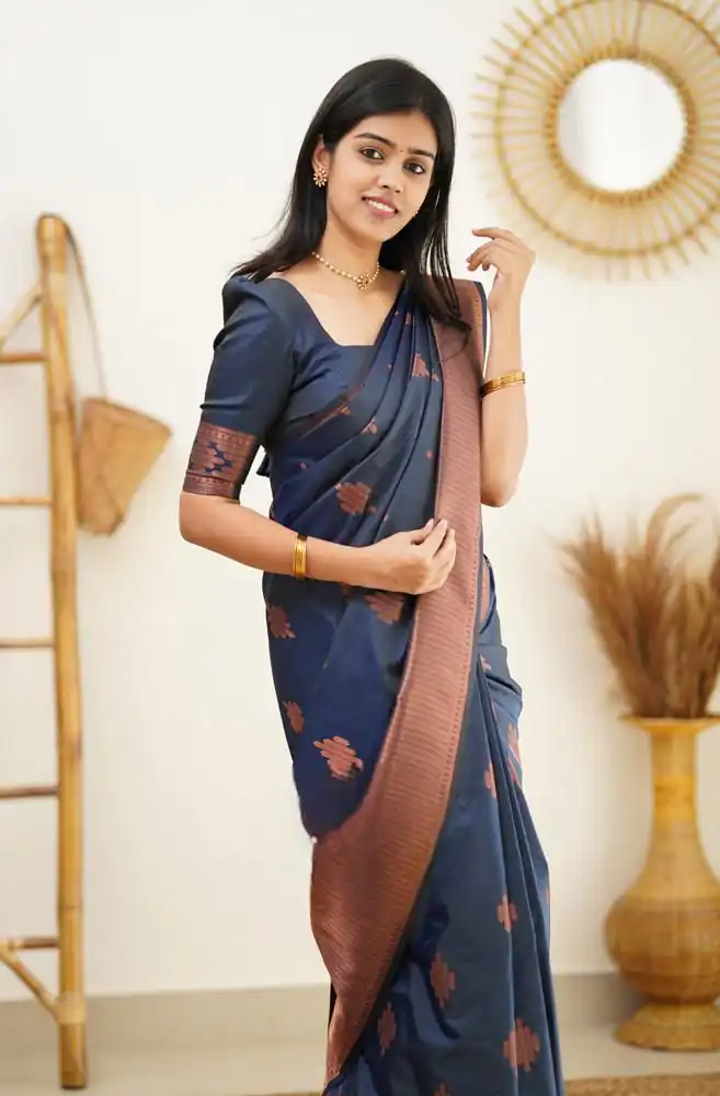 Blue Soft Lichi Silk Jacquard Rich Pallu Saree | Sarees, Bollywood Sarees, Creative Sarees, Designer Sarees, Embroidered Sarees, Ethnic Saree, Modern Digital sarees, Party Wear Sarees