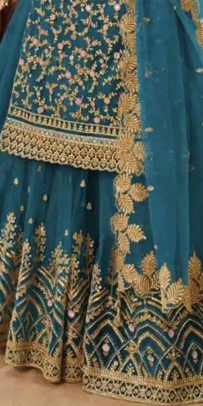 Blue Soft Net With Embroidery Work Salwar Suit | Jump Suits, Salwar suit, Casual Suits, Creative suits, Designer Suits, Palazzo Suits, Party Wear Suits, Patiala Suits, Straight Suits