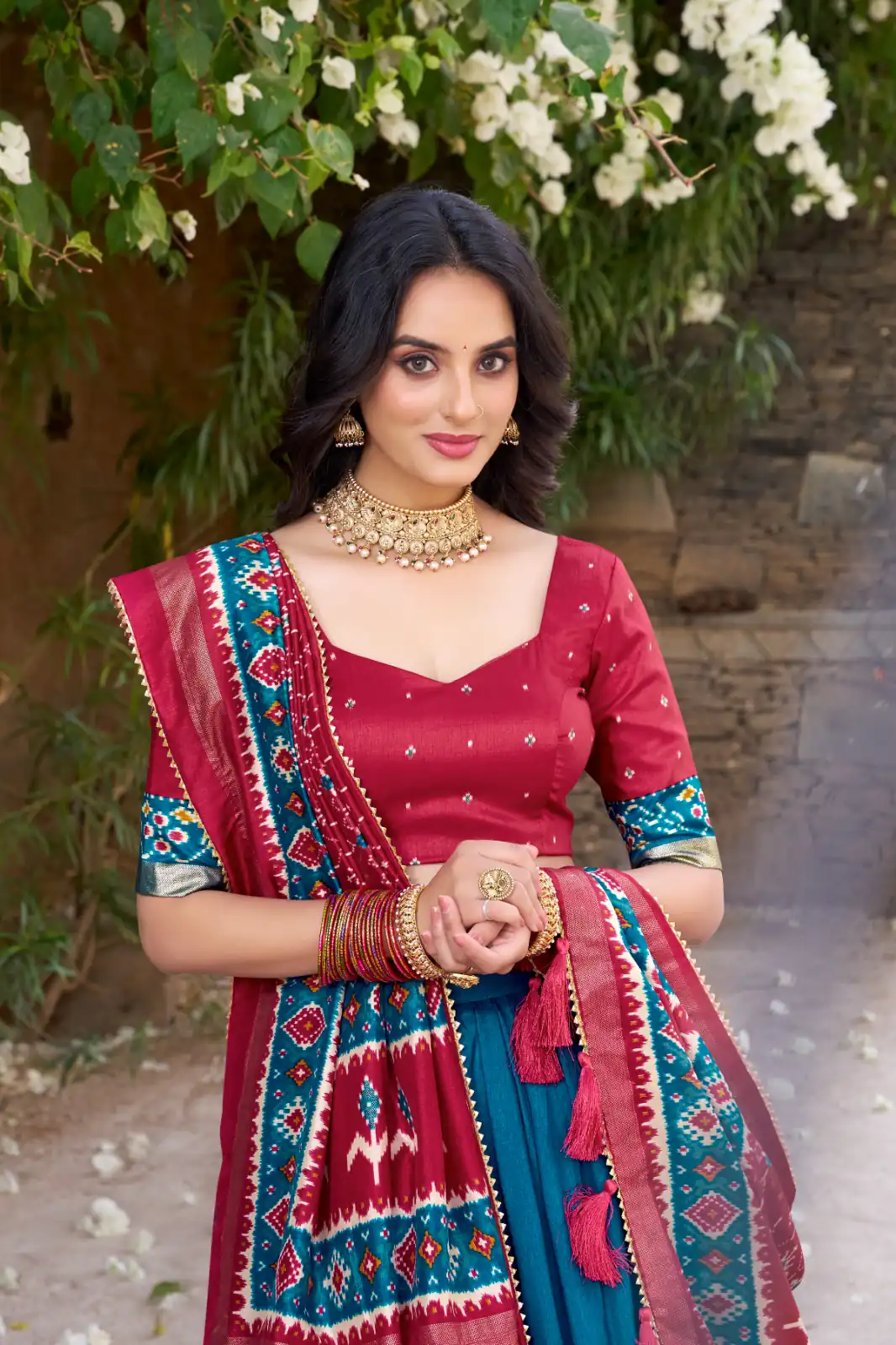 Blue Tushar Silk Patola Printed Lehenga Choli | Lehenga, Bollywood Lehenga, Creative Lehenga, Designer Lehenga, Embroidered Lehenga, Party Wear Lehenga