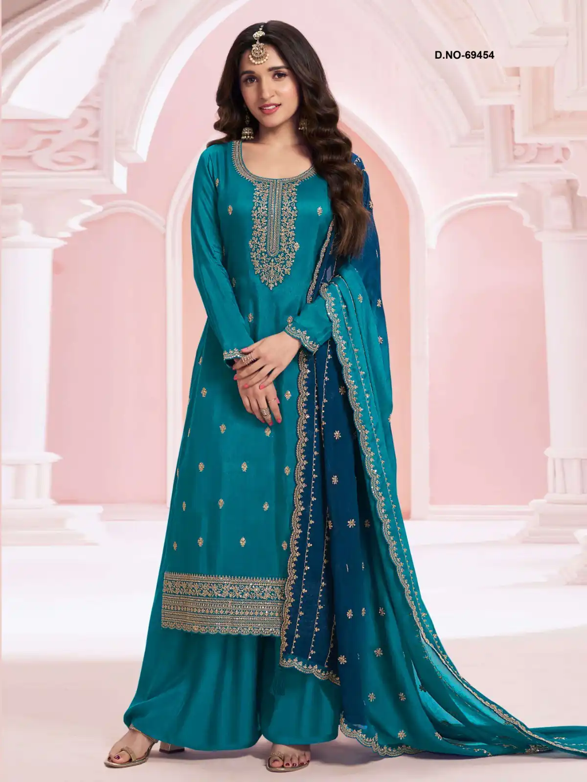 Blue Vichitra Zari Embroidery Work Salwar Suit | Jump Suits, Salwar suit, Casual Suits, Creative suits, Designer Suits, Palazzo Suits, Party Wear Suits, Patiala Suits, Straight Suits