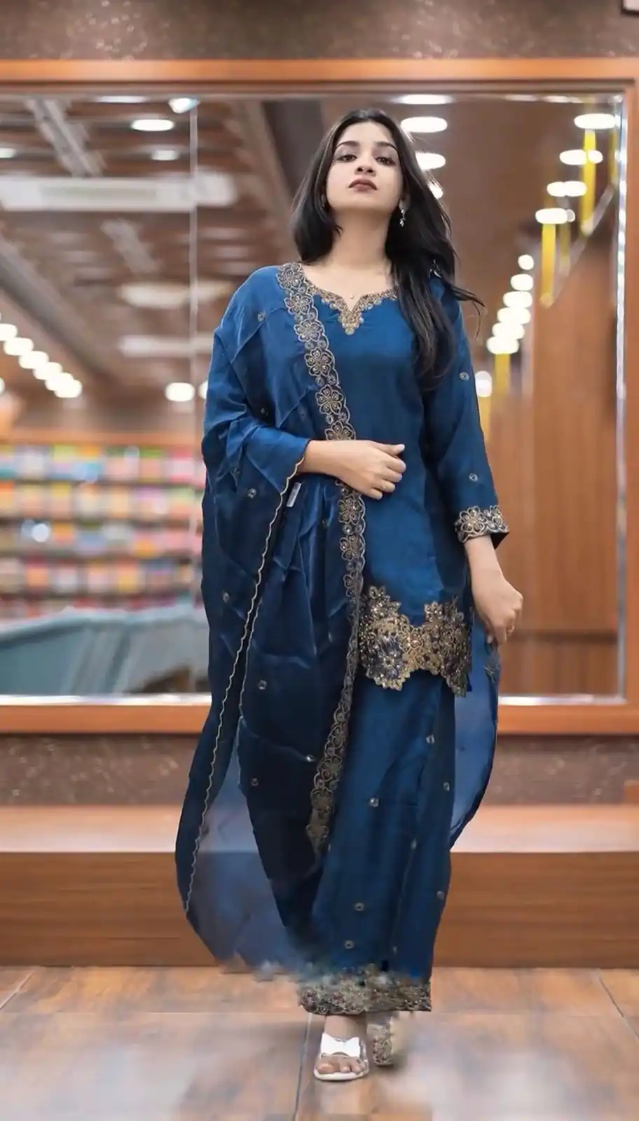 Blue Zimmy Choo Silk Lace Embroidery Work Slwar Suit | Jump Suits, Tops & Bottoms, Track Suits, Salwar suit, Casual Suits, Creative suits, Designer Suits, Palazzo Suits, Party Wear Suits, Patiala Suits, Straight Suits, Trendy Wear