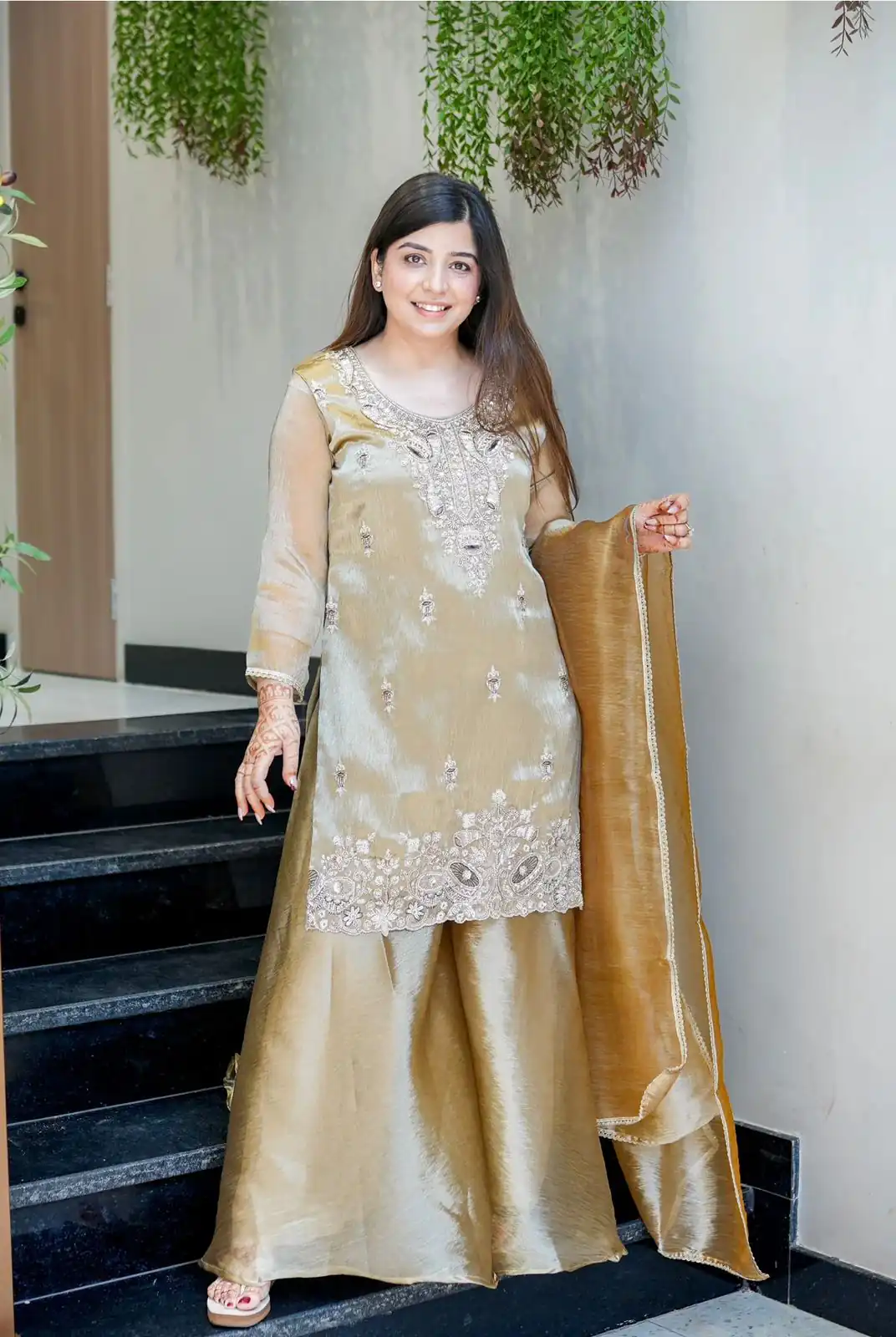 Brown Jimmy Choo Embroidery Lace Work Salwar Suit | Jump Suits, Salwar suit, Casual Suits, Creative suits, Designer Suits, Palazzo Suits, Party Wear Suits, Patiala Suits, Straight Suits
