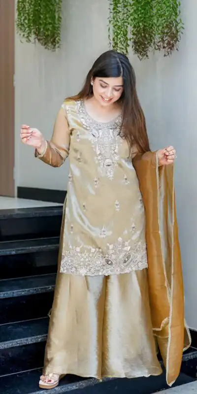 Brown Jimmy Choo Embroidery Lace Work Salwar Suit | Jump Suits, Salwar suit, Casual Suits, Creative suits, Designer Suits, Palazzo Suits, Party Wear Suits, Patiala Suits, Straight Suits