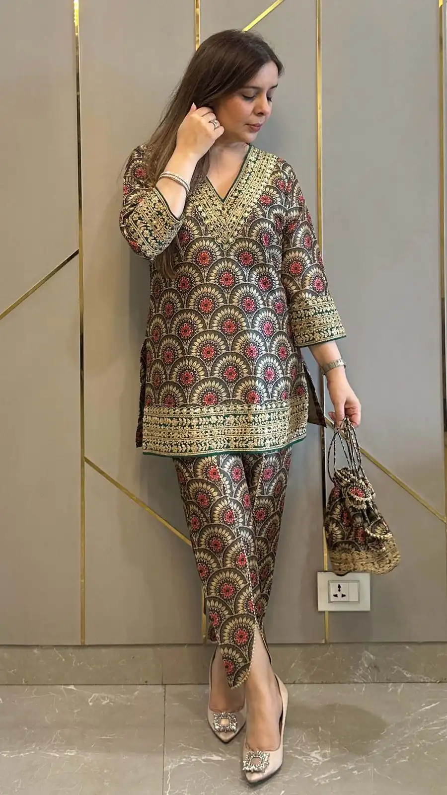 Brown Mul Cotton Lace Embroidery Work Salwar Suit | Jump Suits, Salwar suit, Casual Suits, Creative suits, Designer Suits, Palazzo Suits, Party Wear Suits, Patiala Suits, Straight Suits