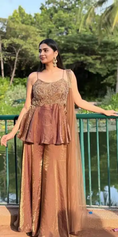 Brown Organza Silk Embroidery Work Salwar Suit | Jump Suits, Salwar suit, Casual Suits, Creative suits, Designer Suits, Palazzo Suits, Party Wear Suits, Patiala Suits, Straight Suits