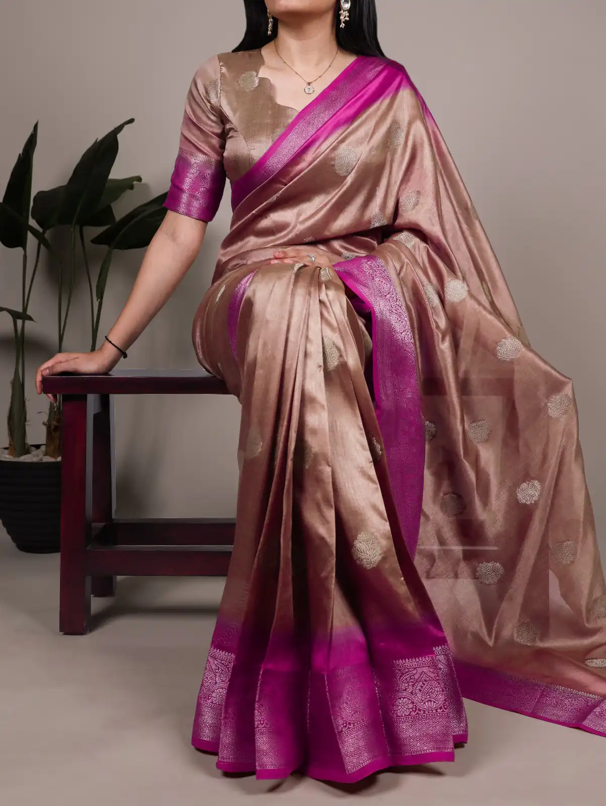 Brown Rumali Silk Zari Work Saree | Sarees, Bollywood Sarees, Creative Sarees, Designer Sarees, Embroidered Sarees, Ethnic Saree, Modern Digital sarees, Party Wear Sarees